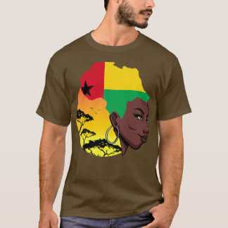 Womens GuineaBissauan Queen Black History Maand Fl T-shirt