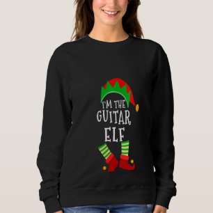 Womens Guitar Elf Matching Family Kerstmis Trui