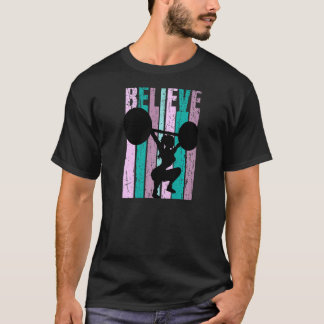 Womens Gym Loving Barbell Squat Squatting K T-shirt