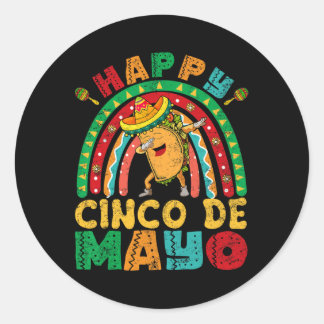 Womens Happy Cinco De Mayo Mexicaanse Fiesta 5 De  Ronde Sticker