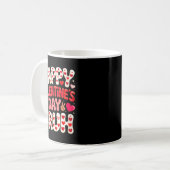 Women's Happy Valentine's Day Hearts Matching Kids Koffiemok (Voorkant links)