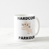 Womens Hardcore Parkour Kitten Koffiemok (Voorkant rechts)