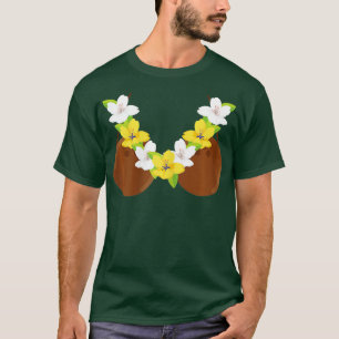 Womens Hawaii Coconut Bra Funny Hawaiian Bikini Co T-shirt