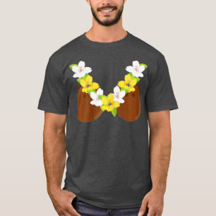 Womens Hawaii Coconut Bra Funny Hawaiian Bikini Co T-shirt