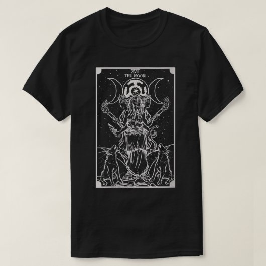 Womens Hecate Triple Moon Goddess Witch Hekate Whi T-shirt (Design voorkant)