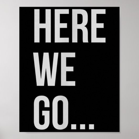 Womens Here We Go Xl Heather Blue  Poster (Voorkant)