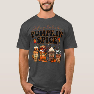 Womens Herfst Coffee Pumpkin Spice Latte Iced Warm T-shirt