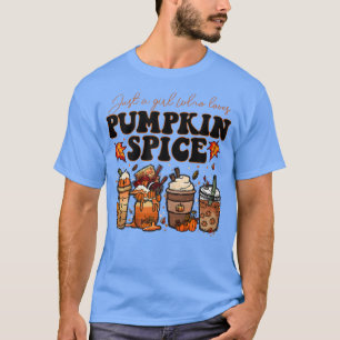 Womens Herfst Coffee Pumpkin Spice Latte Iced Warm T-shirt