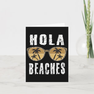 Womens Hola Funny Pineapple Beach Summer Vacking Kaart