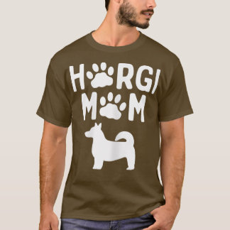 Womens Horgi Mom Corgi and Husky Dog Mi T-shirt