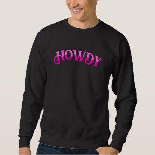 Womens Howdy Pink Vintag Rodeo Western Land Sou Trui