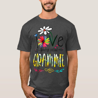Womens I Love Being Called Grammie Sunflower Mothe T-shirt