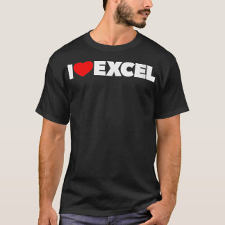 Womens I Love Heart Excel VNeck T-shirt