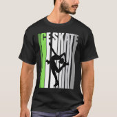 Womens Ice Skating Team Ice Schaatsen Dansend Retr T-shirt (Voorkant)