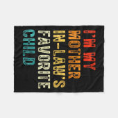 Womens I'm My Mother In Law's Favorite Child Funny Fleece Deken (Voorkant (Horizontaal))