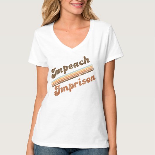 Women's Impeach | Imprison V-Neck T-Shirt (Devant)