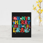 Womens In My Merry Cheer Girl Era Christmas Cheerl Kaart (Gele Bloem)