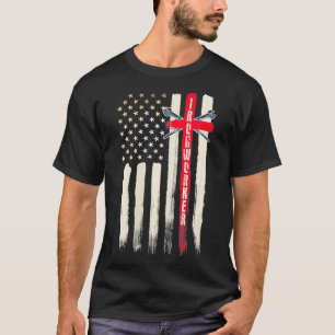 Womens Ironwerker Gift Religieuze Christan Cross T-shirt