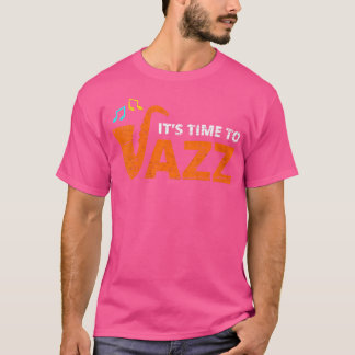 Womens is tijd voor jazz-Oranje saxofoon T-shirt