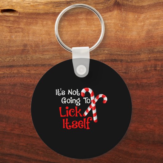 Womens It's Going To Lick Itself Candy Cane Christ Sleutelhanger (Voorkant)