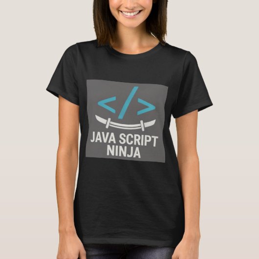 Women's JavaScript Ninja - Relaxed Fit Coding Tee T-shirt (Voorkant)