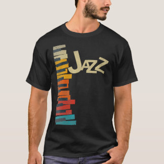 Womens Jazz Muziekliefhebber Retro  Piano Piano T-shirt