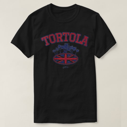 Womens JCombs Tortola, BVI, met Palm Trees en Un T-shirt (Design voorkant)