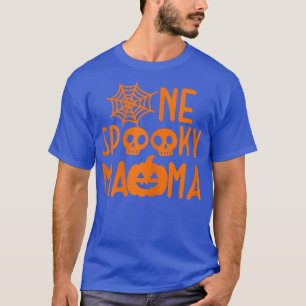 Womens JO5E One Spooky Mama Pumpkin Autumn Ma Hal T-shirt
