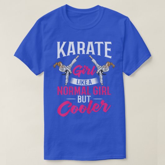 Womens Karate Fighter Black Belt Lesson Training B T-shirt (Design voorkant)