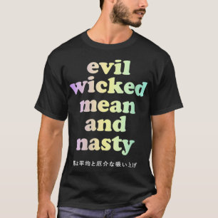 Womens Kawaii Japans Tet Pastel Gothic Slecht T-shirt