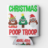 Womens kerst poep troep emoji blikjeskoeler (Achterkant)