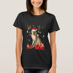 Womens Kerstapenaapse Funny Santa Reindeer Monke T-shirt