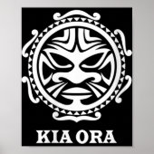 Womens Kia Ora Maori Culture Symbol Haka Dance New Poster (Voorkant)
