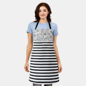 Women's Kitchen Apron with Stylish Pattern Schort (Gedragen)