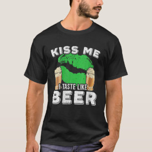 Womens kus me ik smaken als Beer Saint Patrick's D T-shirt