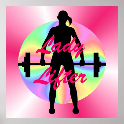 Womens Lady Lifter Poster (Voorkant)