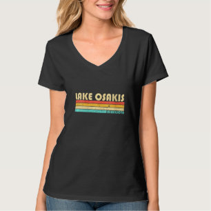 Womens Lake Osakis Minnesota Funny Vissen Camping T-shirt