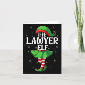 Womens Lawyer Elf Christmas Girls Women Elf Squad Kaart (Voorkant)