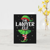 Womens Lawyer Elf Christmas Girls Women Elf Squad Kaart (Gele Bloem)