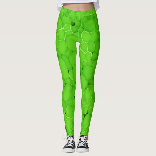 Womens leggings Fresh Mint Bladeren Kleur (Voorkant)