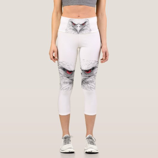 Women's leggings with the image of a bird with red (Recto)