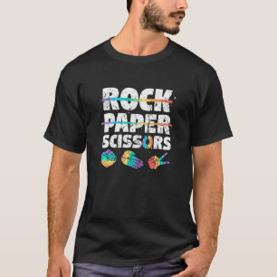 Womens Lesbian Pride Rainbow Lgbt Rock Paper Sciss T-shirt