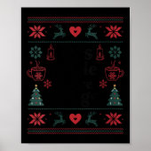 Womens Less Jingle More Hygge Christmas Swedish No Poster (Voorkant)