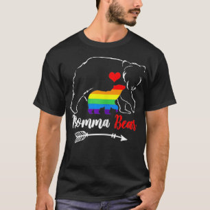 Womens LGBT Mama Momma Beer Gay Pride Proud Mo T-shirt