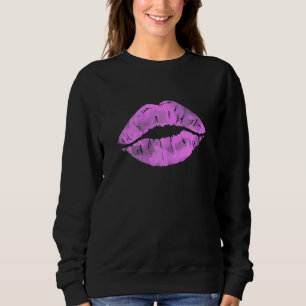 Womens Lips Kissing Lipstick 80s 90s 90s Theme Pa Trui