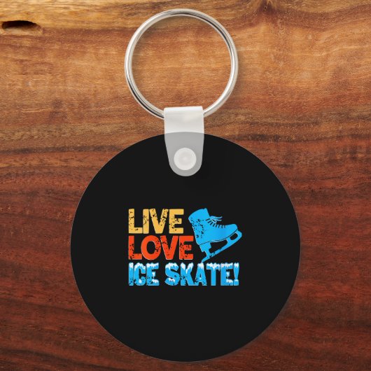 Womens Live Glide Ice Skate Motivation For Skating Sleutelhanger (Voorkant)