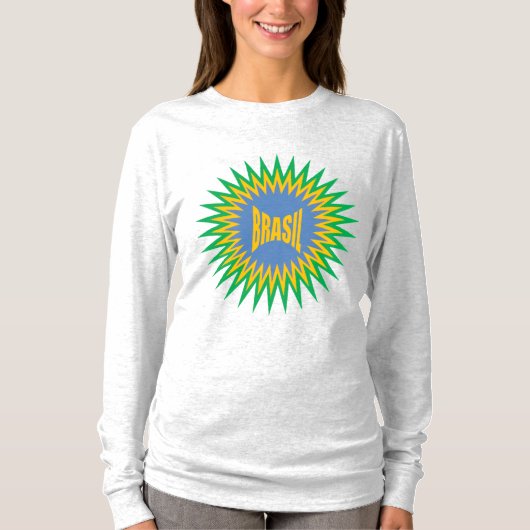 Women's Long Sleeve T-Shirt ash  SUN  BRASIL (Devant)