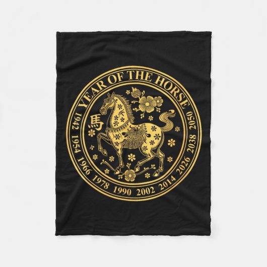 Womens Lunar New Year 2026 Chinese New Year 2026 Y Fleece Deken (Voorkant)