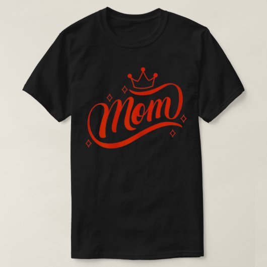 Womens Mam Queen Cute Moederdag T-shirt (Design voorkant)