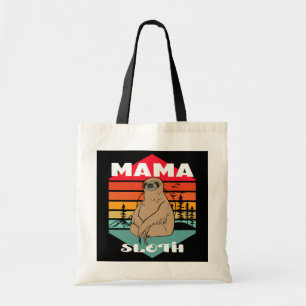 Womens Mama Sloth Moederdag Cute Retro Animal Tote Bag